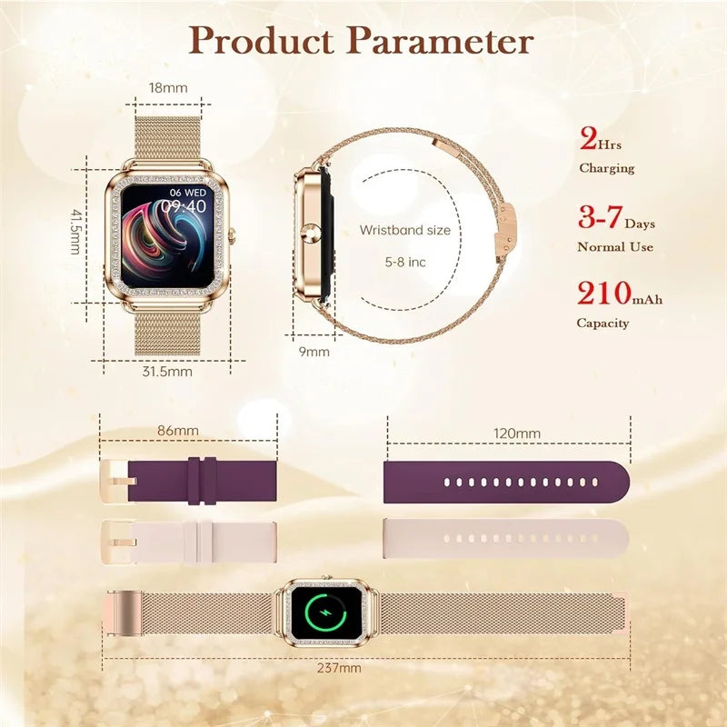 Women's Fashion Wearable Smartwatch (answer/dial), For Android And IPhone,