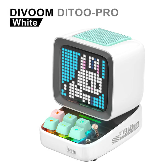 Pro Retro Pixel Art Bluetooth Portable Speaker Alarm Clock DIY LED Display Board,