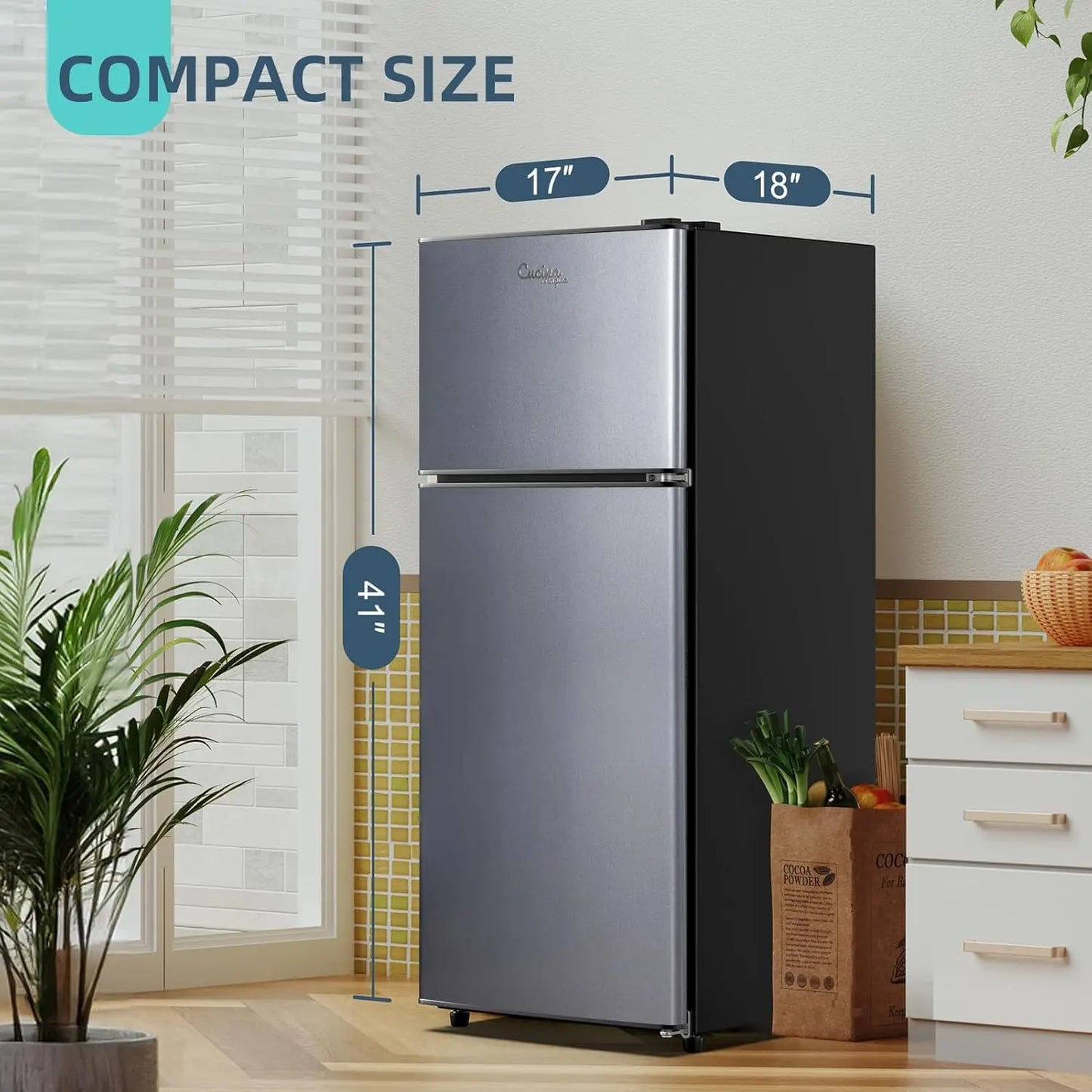 4.2 Cu.Ft Small Refrigerator with Freezer,