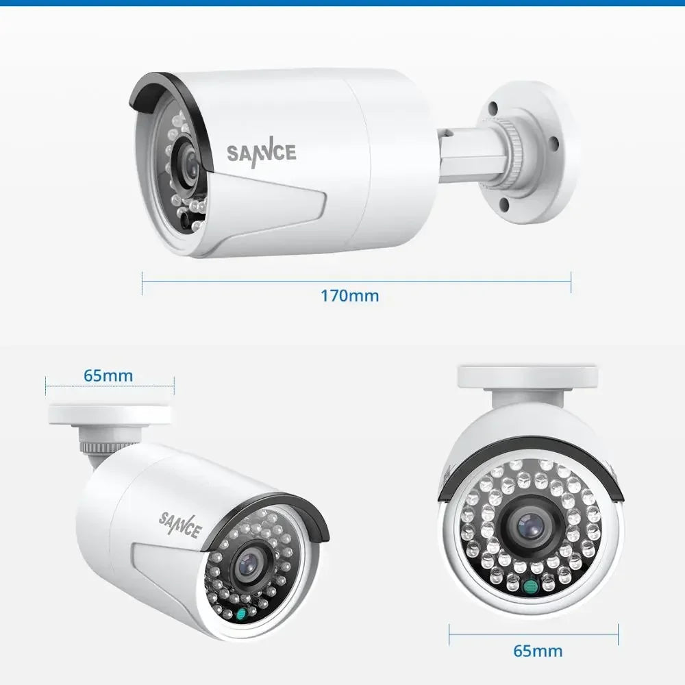 2PCS Ultra HD 5MP POE Camera Outdoor Indoor Weatherproof Security Network Bullet