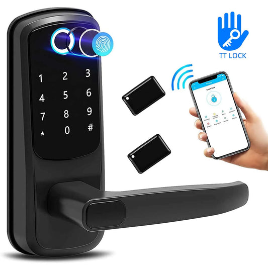 CIEPOJIT Smart Lock 5 In 1 Door Lock With Handle