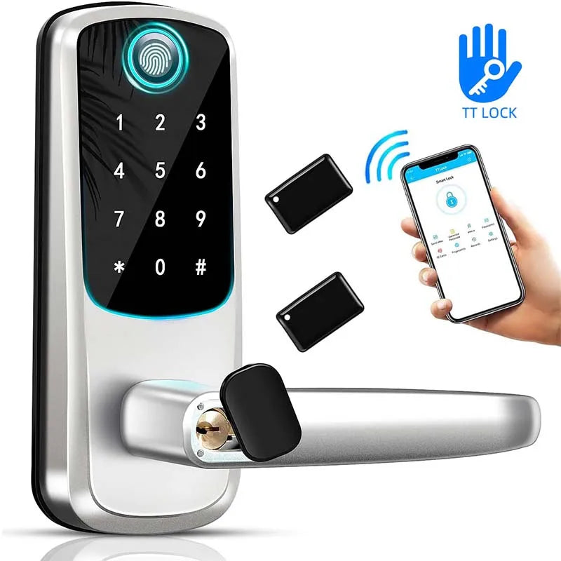 CIEPOJIT Smart Lock 5 In 1 Door Lock With Handle