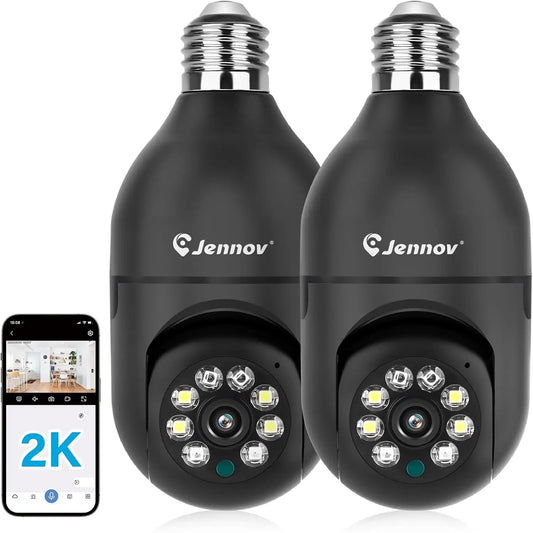 Light Bulb Security Camera, 360°/2k HD Wireless Camera, Wi-Fi L