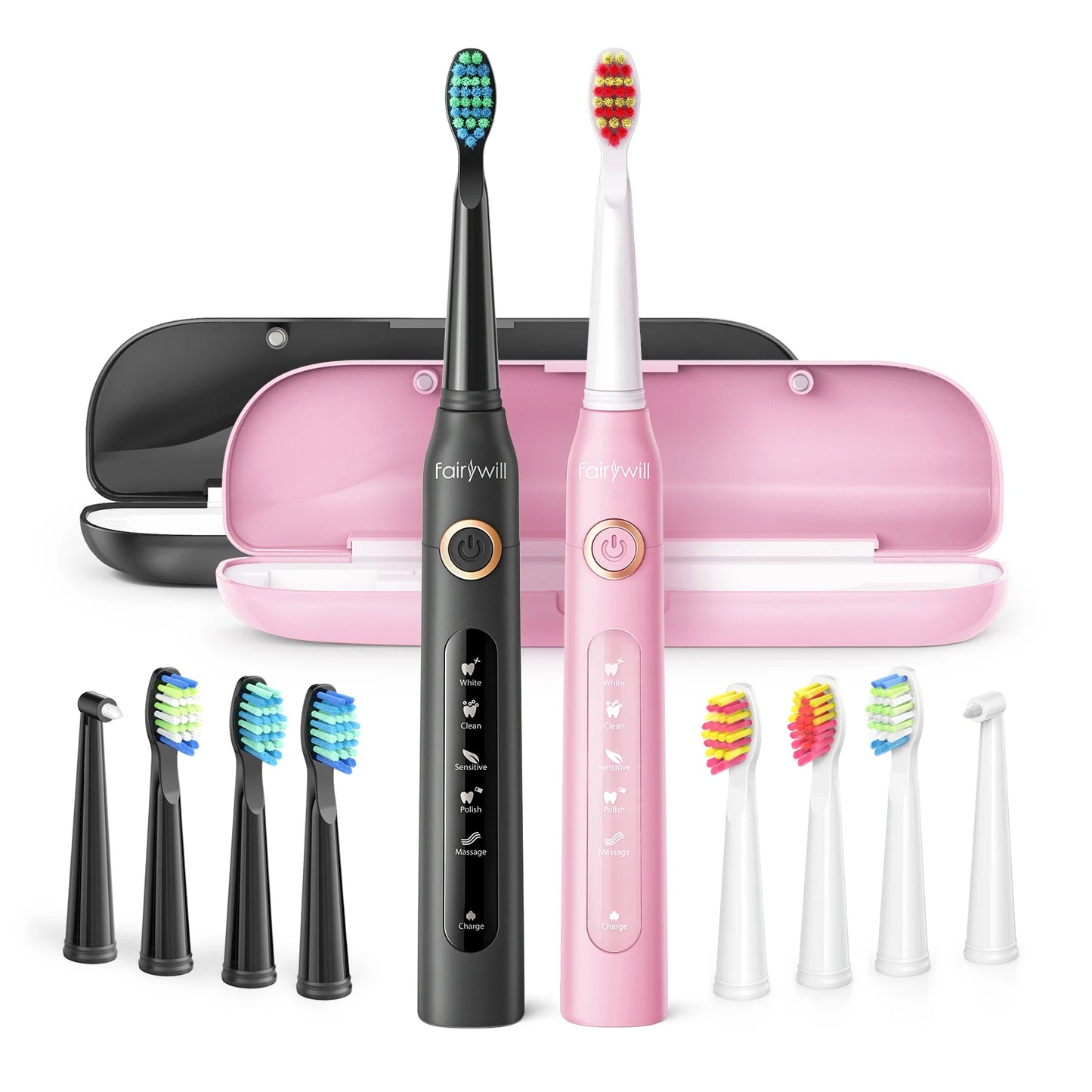 l Sonic Electric Toothbrush FW-D7 set USB Charge Toothbrushes case for Adult with tooth brush Heads