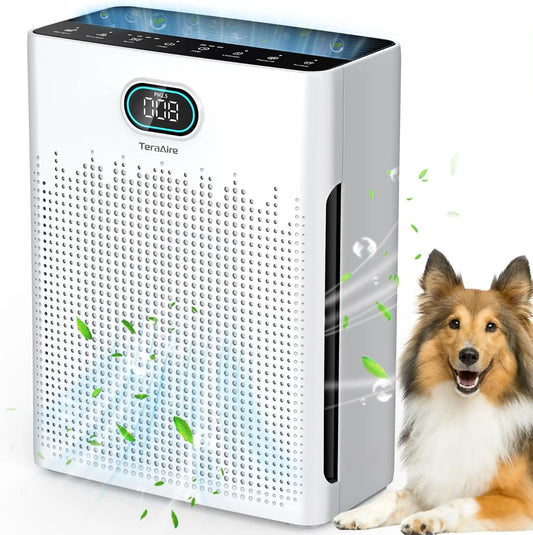 Air Purifiers for Home, PM 2.5 Air Quality Monitor Cover Up to 2200 Ft² with Pet mode, Timer,