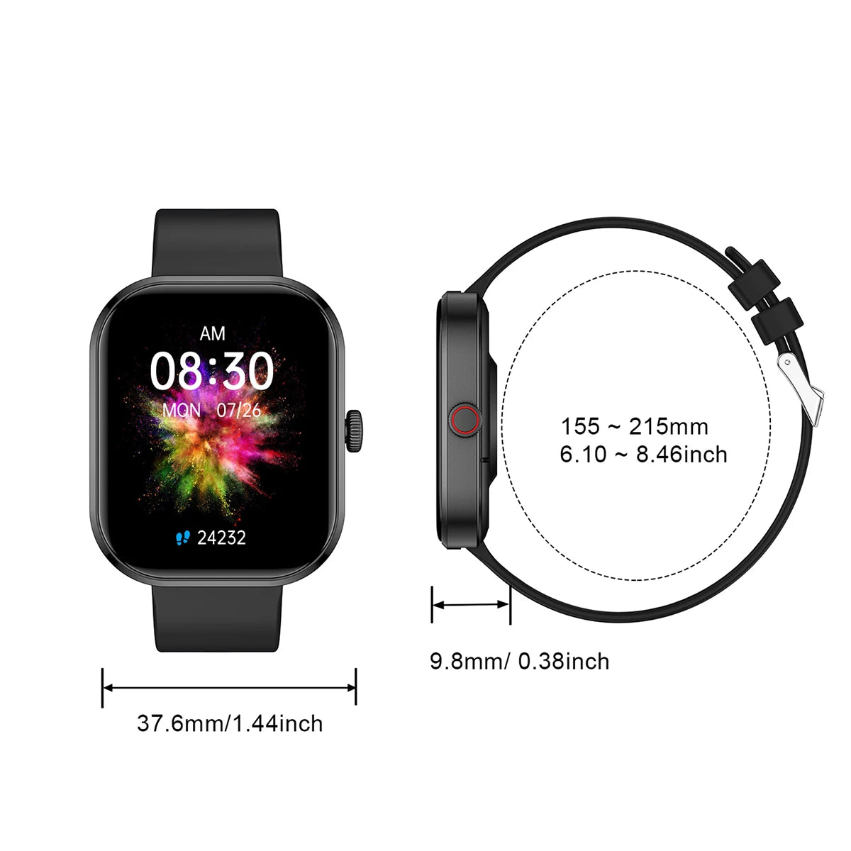 Smart watch with full touch screen, Bluetooth calling,
