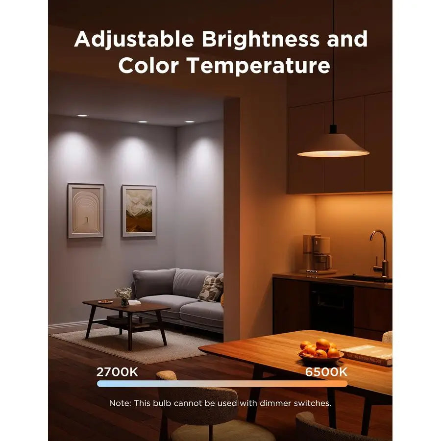 Smart Light Bulbs, Works with Matter, Alexa and Google Assistant, LED Light Bulb,