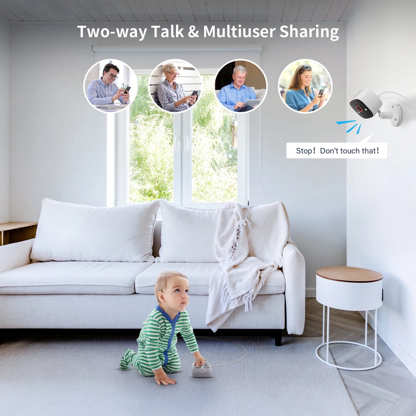 Outdoor/Indoor Security Cameras4Ghz, 2K HD Wireless WiFi