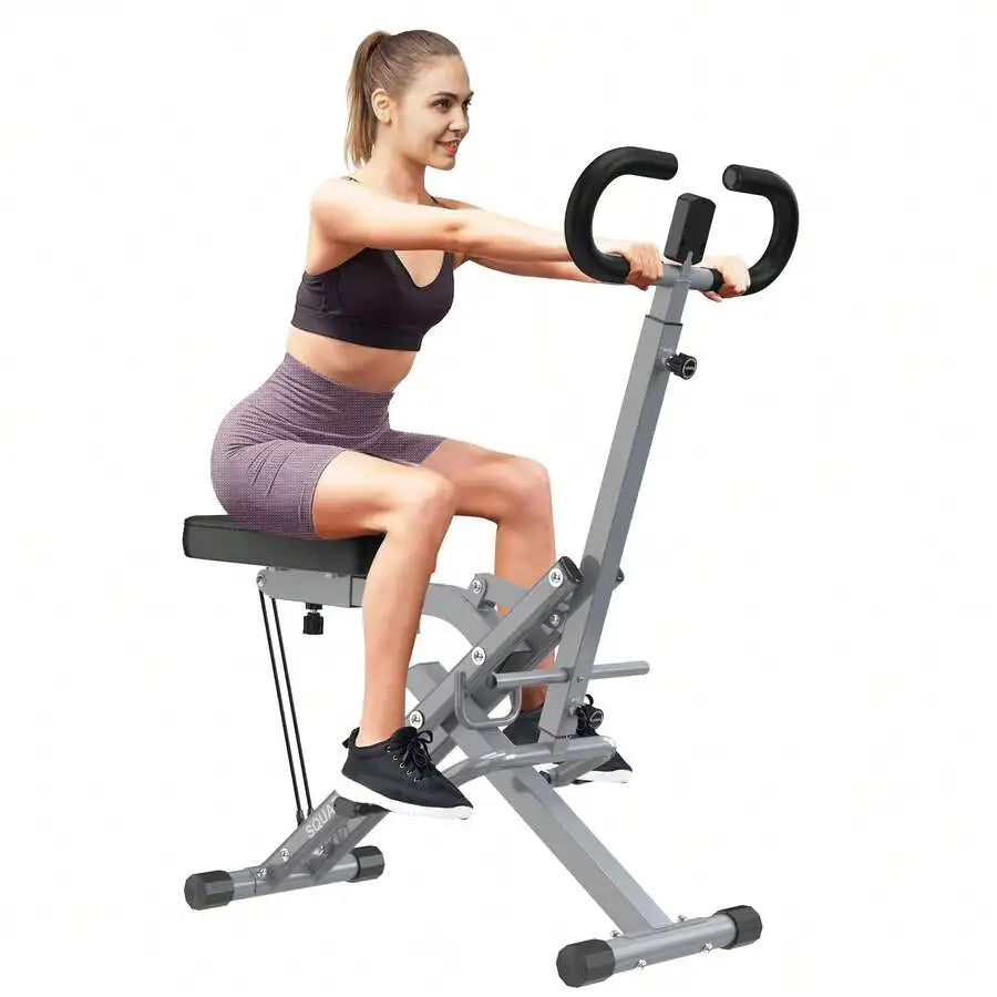 Squat Assist Trainer For Hip And Leg Exercises, 5-Position Adjustable Seat Cushion, Upgraded Version Enhanced Resistance,Squat Exercise Equipment For Home Gym Fitness