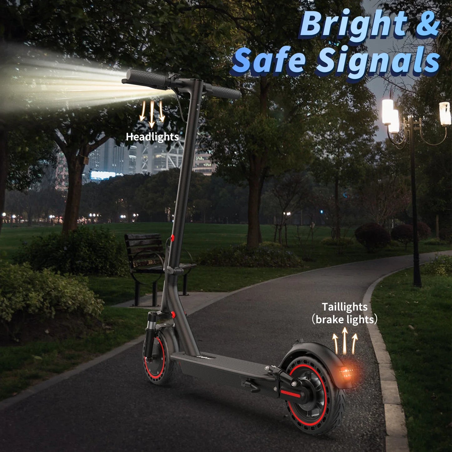 Electric Scooter 10.5Ah 19mph APP Smart Control Scooter 8.5inch 16miles Max Range