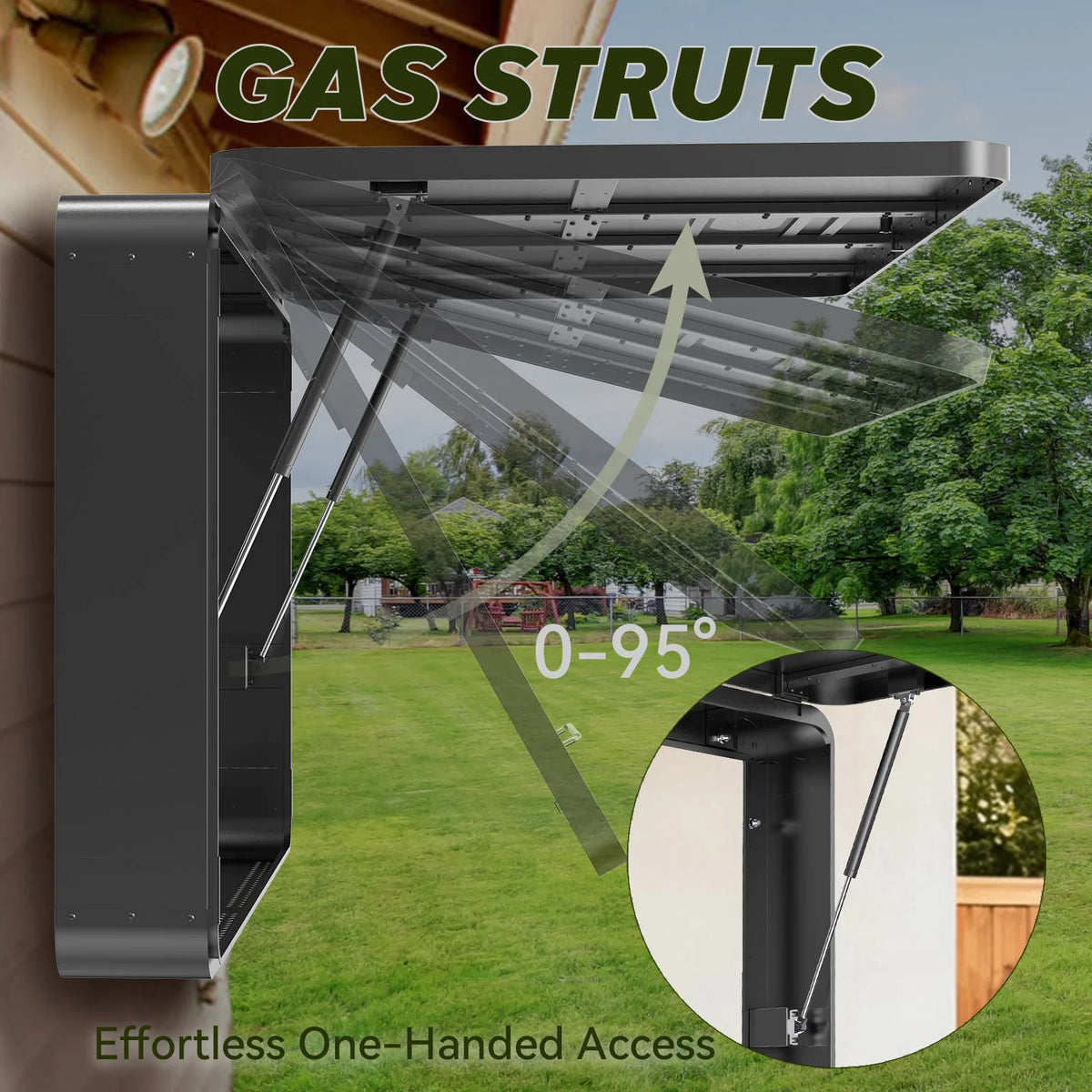 US Stock 55in Outdoor TV Enclosure 55'' Solid Wood Weatherproof TV Cover with Heavy-Duty Single-Arm Mount Television Mental Cover Case