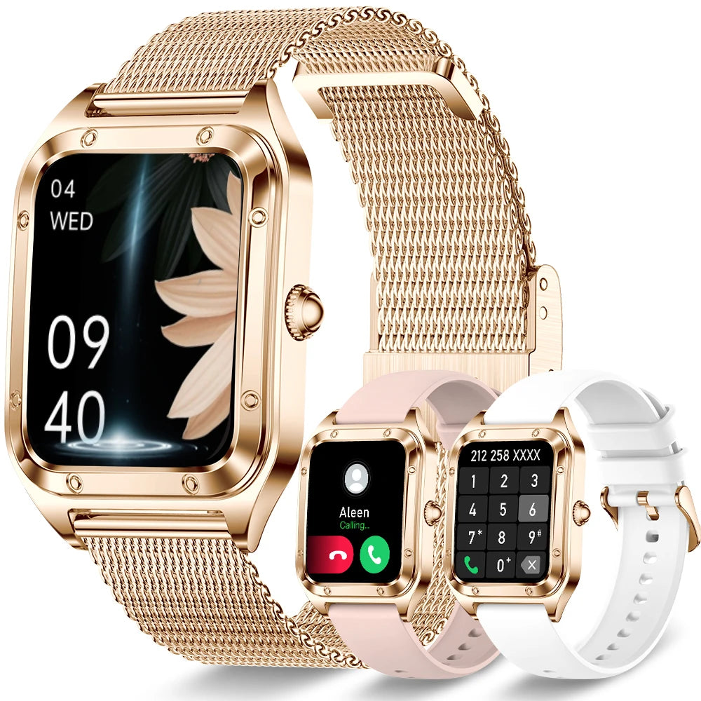 Women Smart Watch(Answer/Make Call)for iPhone/Android, Fitness Tracker/100+Sports