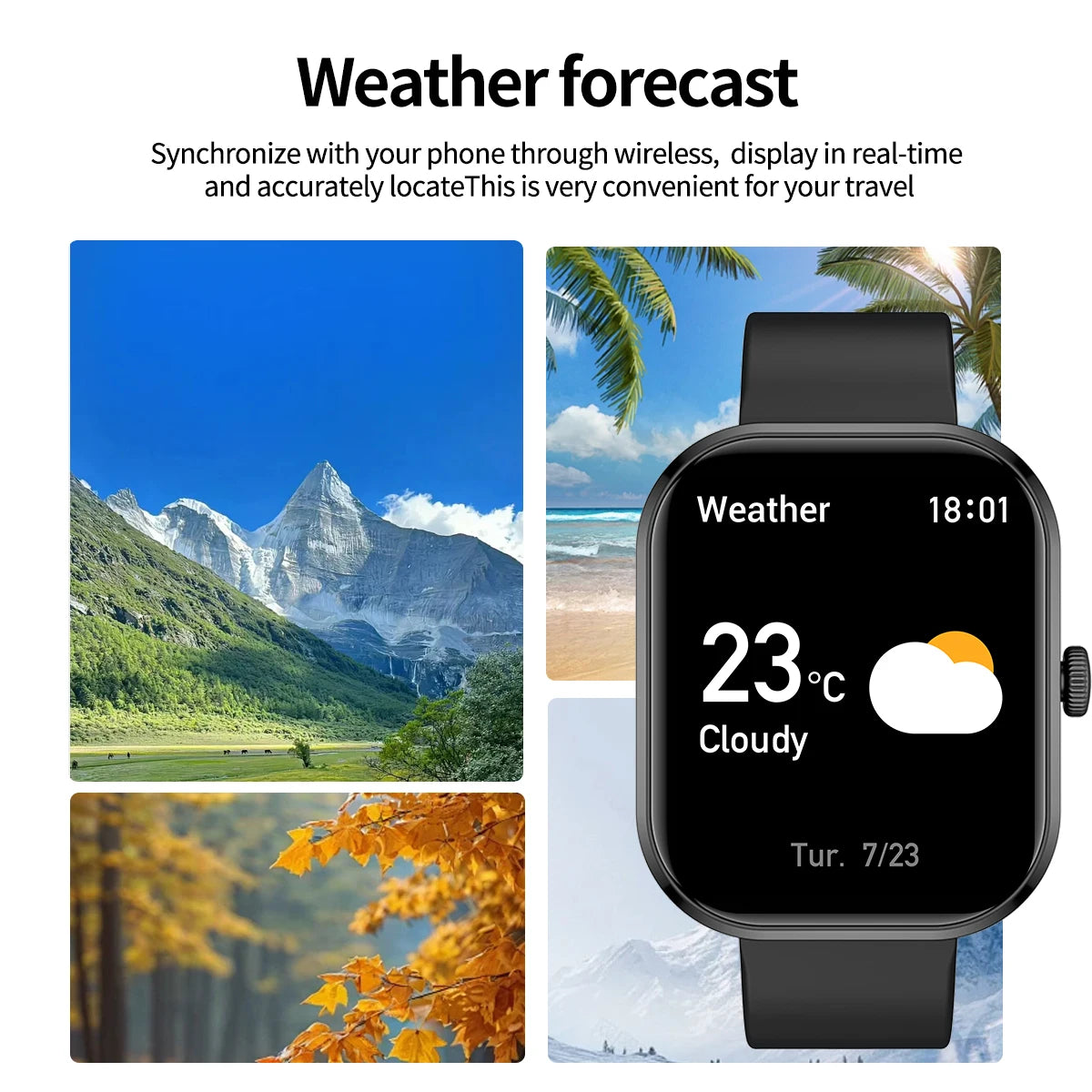 Smart watch with full touch screen, Bluetooth calling,