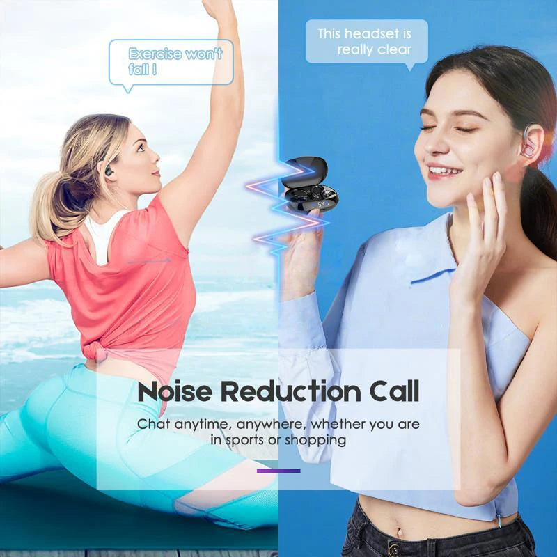 Wireless Earbuds Ear Hook Sports HiFI Stereo Waterproof Headset