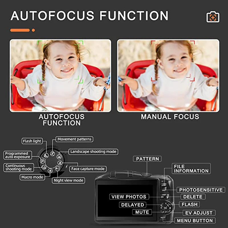 4K Digital Camera for Photography and Video 48MP