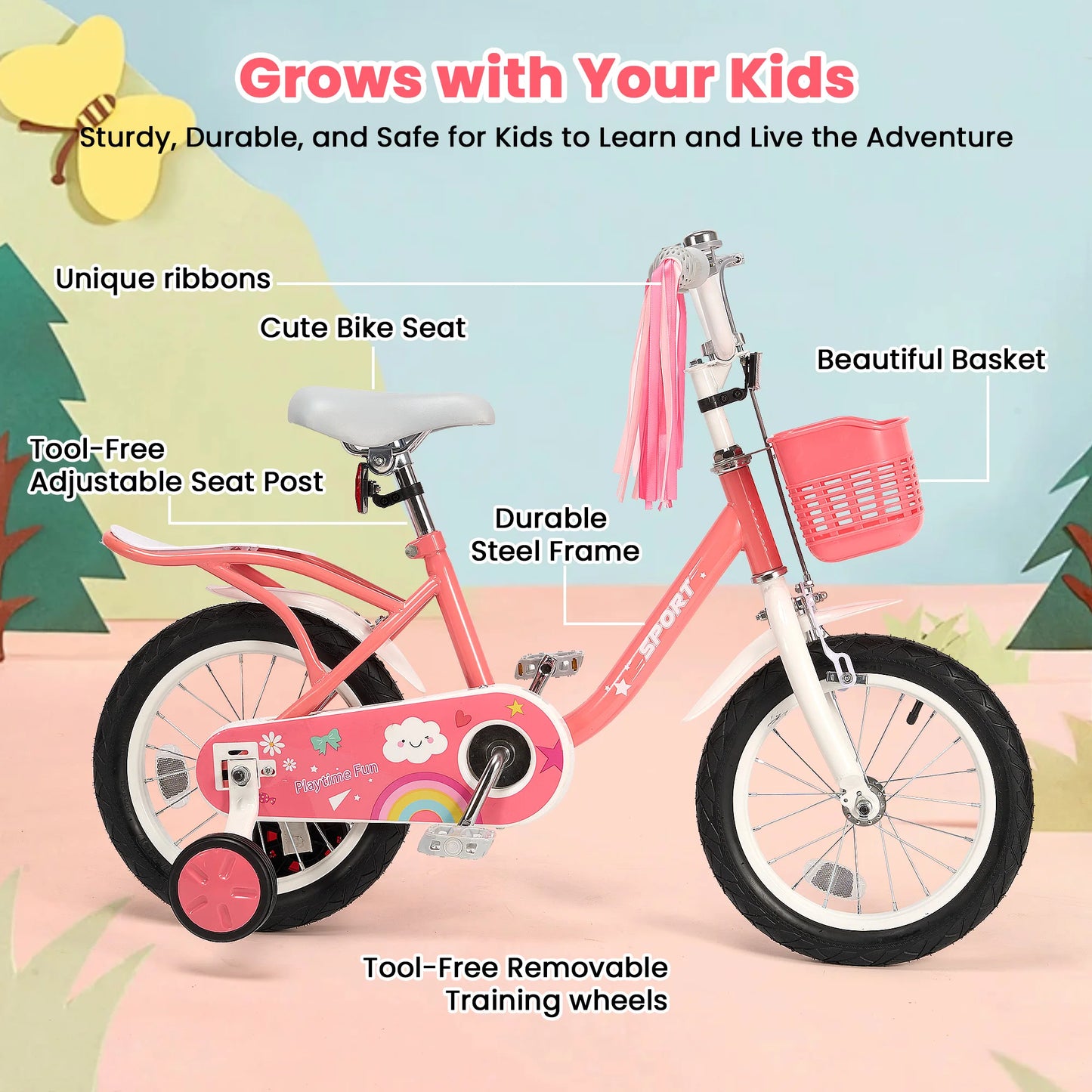 12 Inch Kids Bike for Ages 2-5 Years Old Boys Girls, Kid's Bike