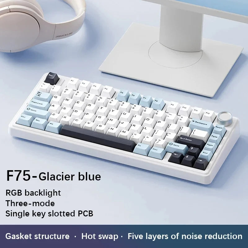 2.4G Wireless/Bluetooth/Wired Gaming Mechanical Keyboard RGB Customized