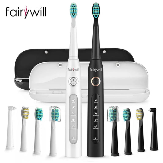 l Sonic Electric Toothbrush FW-D7 set USB Charge Toothbrushes case for Adult with tooth brush Heads