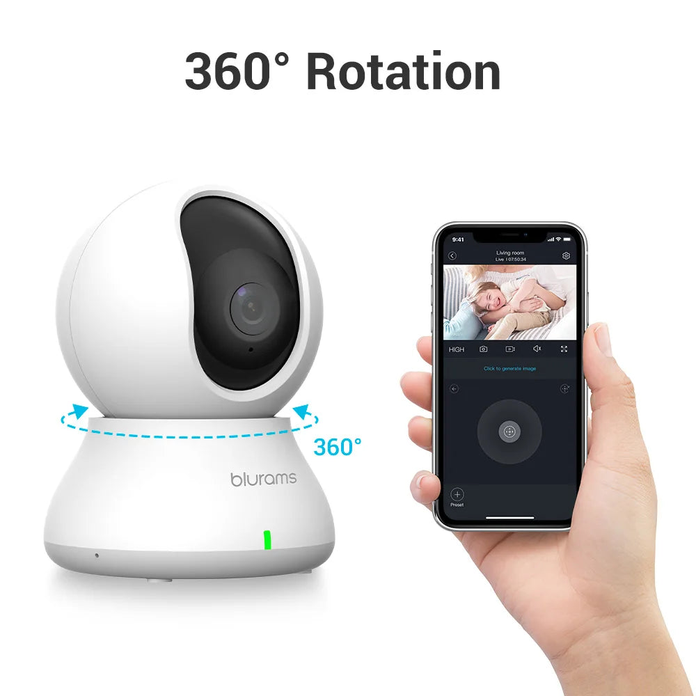 Baby Monitor Camera  HD Home Security Camera with Motion