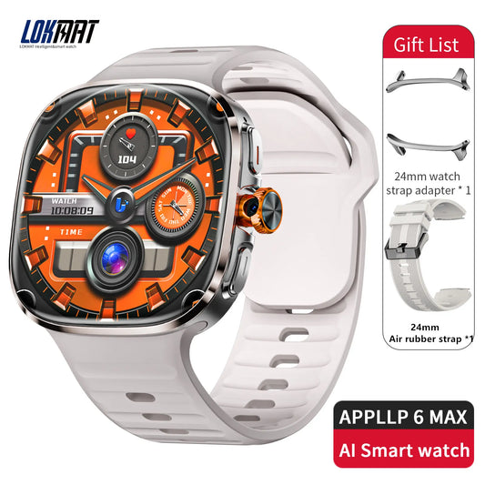 New APPLLP 6 MAX Android Smart Watch Phone Amoled Touch Screen Rotating Camera