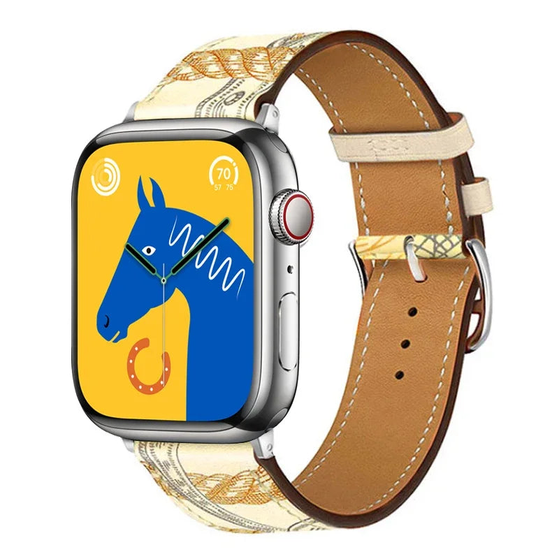 Leather Band For Apple Watch Strap 45mm 45mm 40mm 41mm 38mm 42 Single Tour Bracelet Correa iWatch 3 6 SE 7 8 9 ultra 49mm 2035