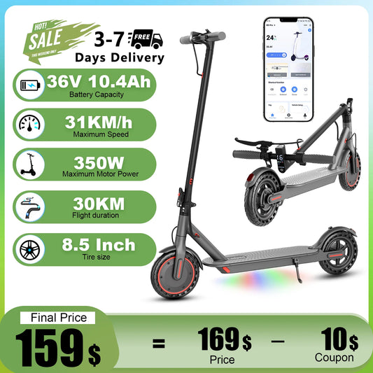 G6.0 Electric Scooter 350W Powerful Motor 19 MPH 12 Miles Long Range