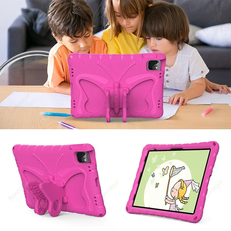 3D EVA Butterfly Case for iPad Air 11 Inch M2 2024 Pro 11 M4 iPad 10.2'' 7 8 9 10th Gen iPad Air 4 5 6  Mini 1 2 3  4 5 6 7 Case