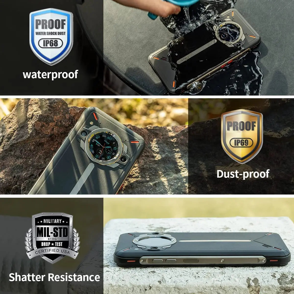 Ticktock S Rugged 5G Smartphone 8GB 256GB Cell Phone 5200mAh Mobile Phone 64MP Camera