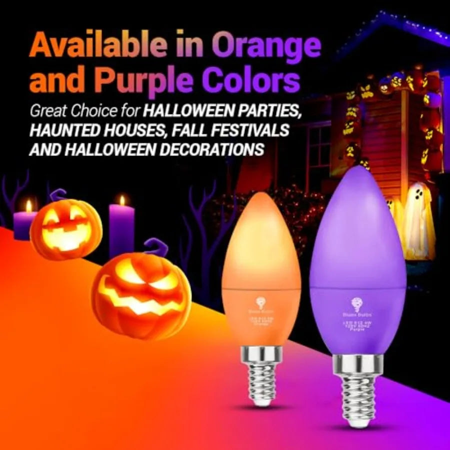 X LED Candle Light Bulb - 4W 40Watt Equivalent - E1 Base LED Bulb, Party Decoration, Porch, Home Lighting, Holiday Lighting, Ch