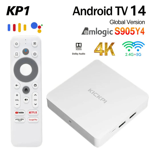 TV Box Amlogic S905Y4 Google Certified Netflix 4K Android TV 14 Media Player 2G32G Support Chromecast Dolby