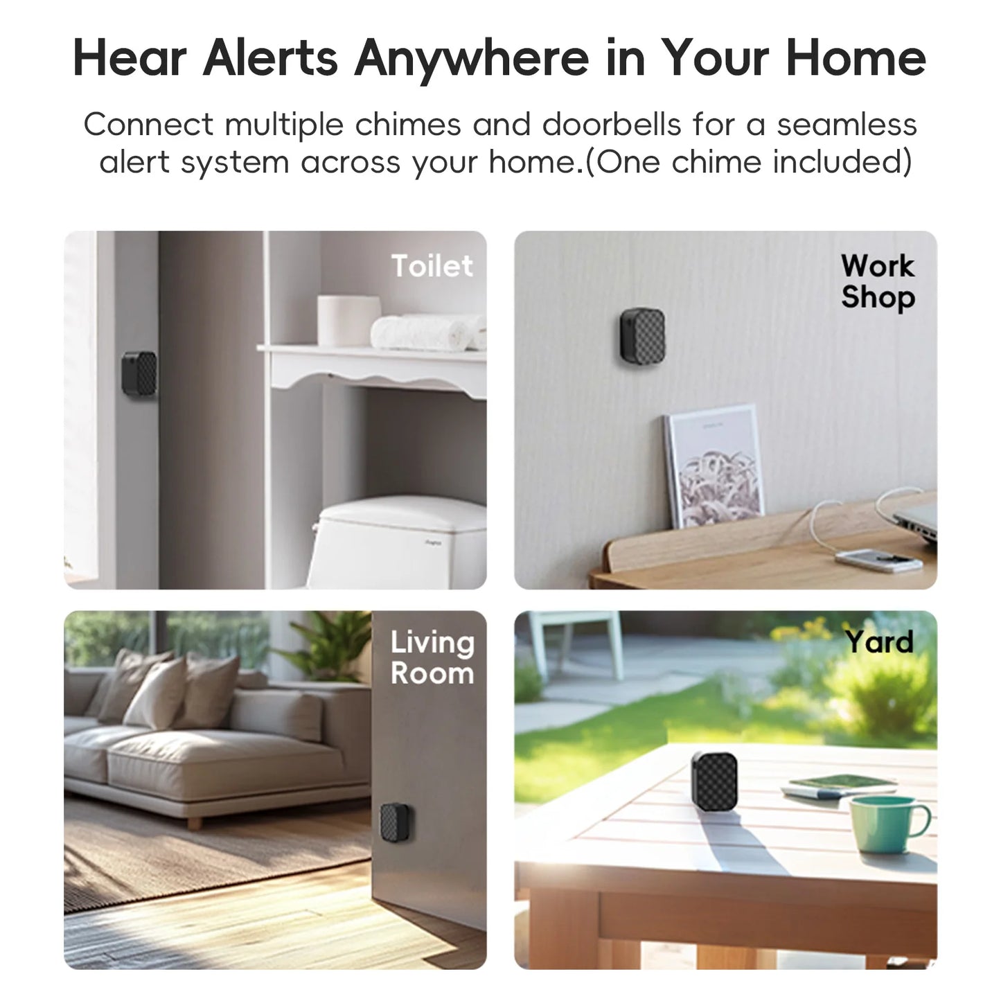 Dual Lens Battery /wired power Doorbell Wireless with Chime,