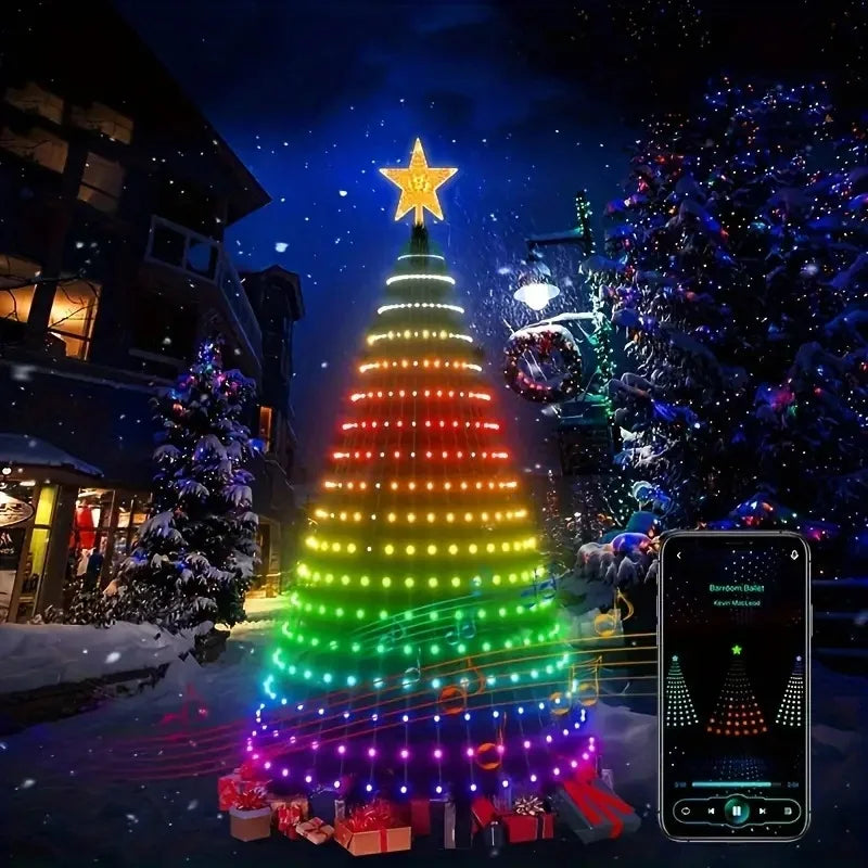 Smart Christmas Tree Lights with Star Topper Christmas LED String Lights