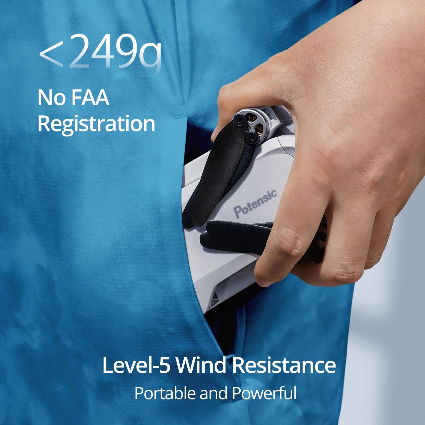 Potensic ATOM SE Single Axis Gimbal 4K GPS Drones Under 249g Max 4-KM for Adults and Beginners