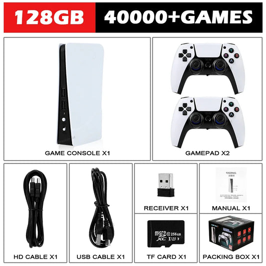 GB5 Video Game Console 256GB/128GB/64G 50000 + Retro Games HD TV Game Box 5 Two Gamepads