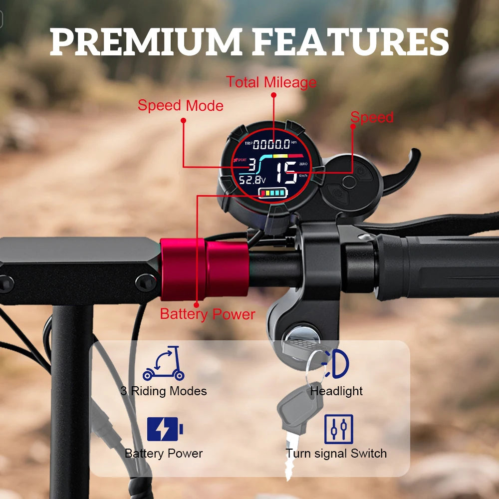 FREEBOY 1200/800W Off-road Electric Scooter with Seat, 1-year Quality Guarantee Foldable Commuting E-scooter