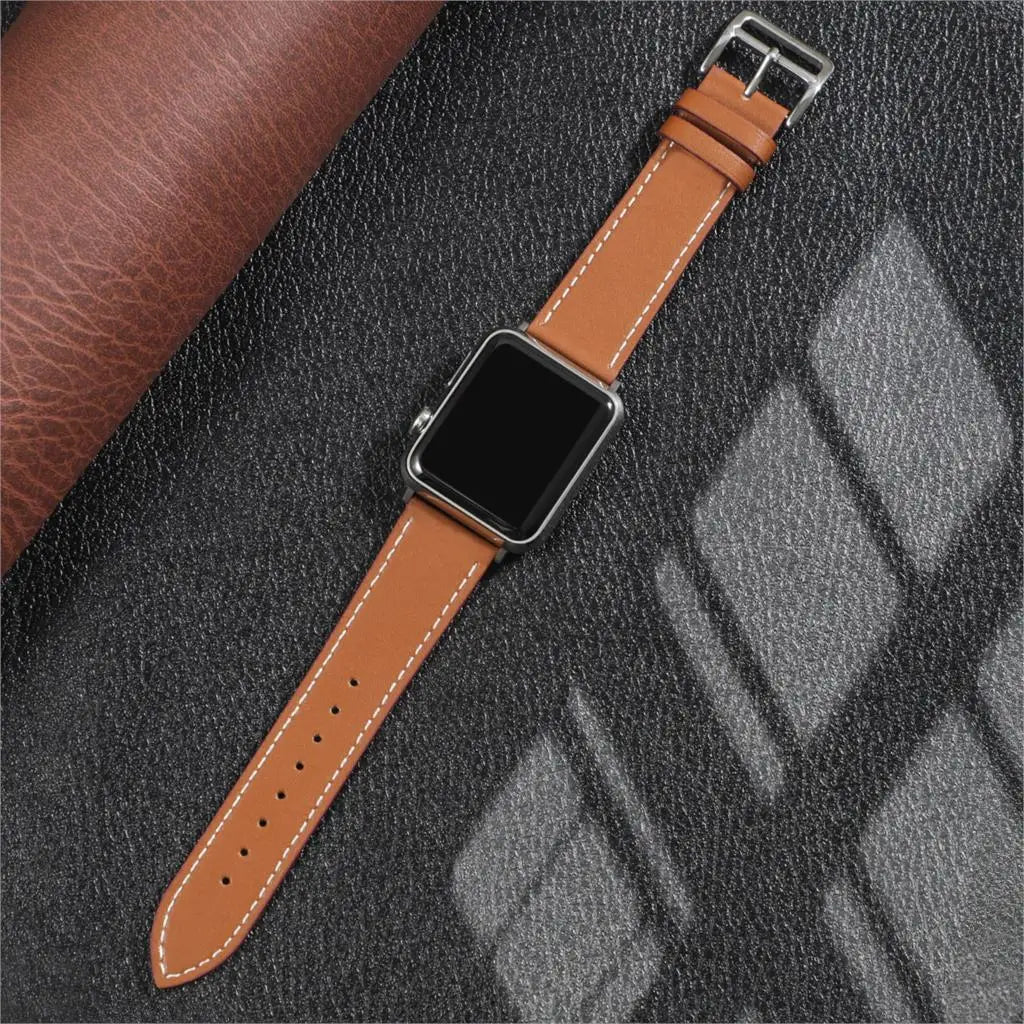 Leather Band For Apple Watch Strap 45mm 45mm 40mm 41mm 38mm 42 Single Tour Bracelet Correa iWatch 3 6 SE 7 8 9 ultra 49mm 2035