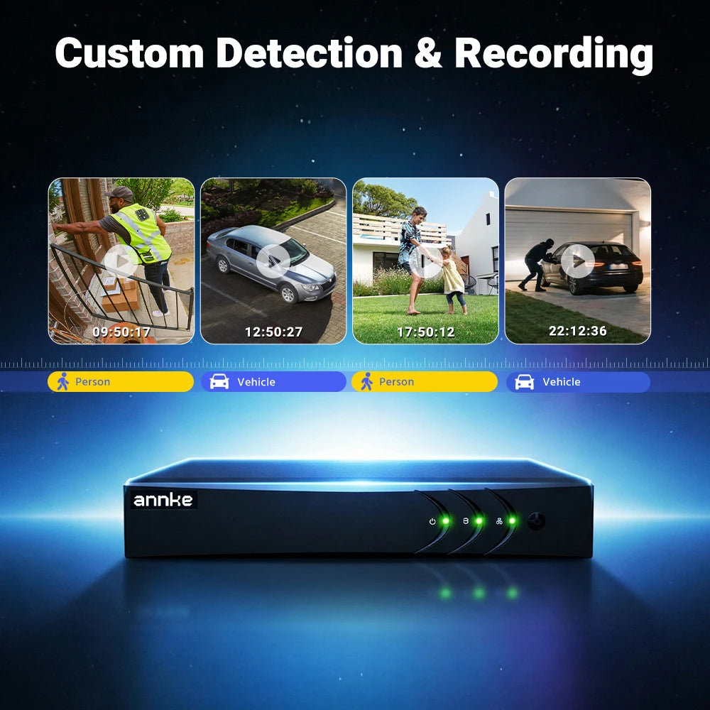 ANNKE 3K 5MP CCTV Home Surveillance Dome PT Camera 8 CH DVR 3/4/6 PCS 3.6mm Outdoor Camera IP65 IR Night Vision Cameras for Home Security